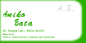 aniko bata business card